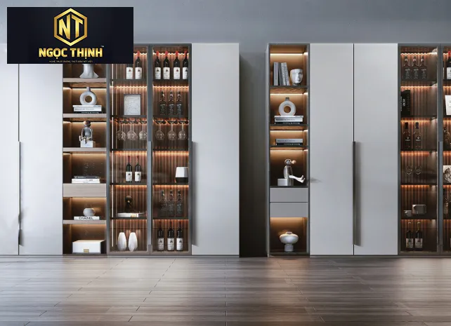 TỦ RƯỢU NGỌC THỊNH TỦ RƯỢU GỖ LAMINATE